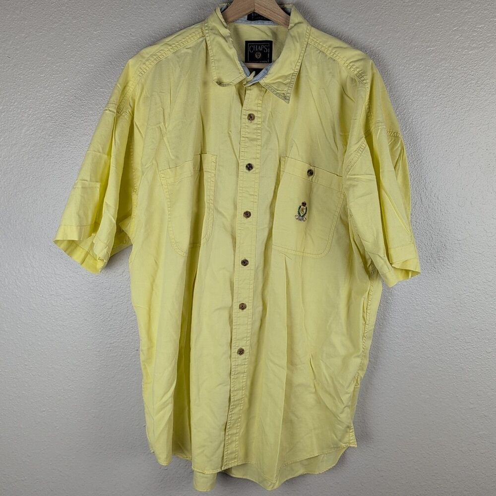 Vintage Ralph Lauren Chaps Shirt Mens XL‎ Yellow